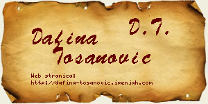 Dafina Tošanović vizit kartica
